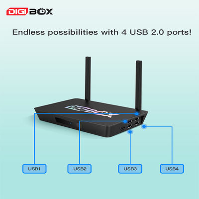 디지박스 64GB 안드로이드 TV 박스 4k 쿼드 코어 ARM 코텍스 A53 스마트 박스 안드로이드