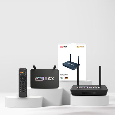 2024 최신 DIGIBox TV 박스 음성 리모컨 2미터 6K ULTRAHD 4GB RAM+ 64GB 저장장치